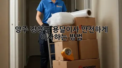 양주 장흥면 용달이사, 안전하게 이사하는 방법!